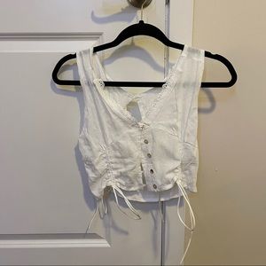 White Lace Crop top